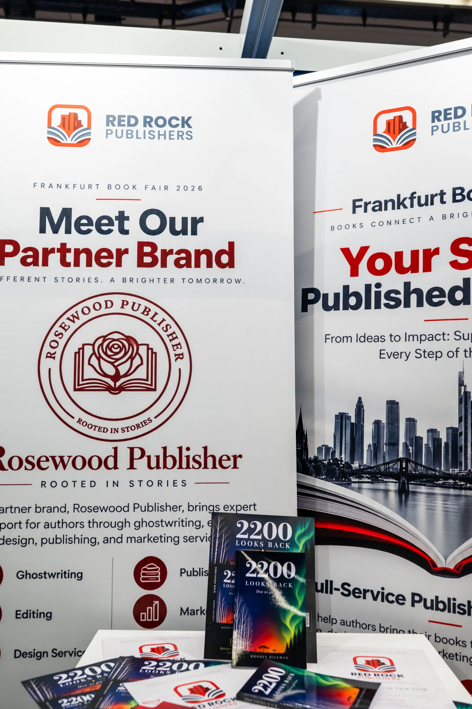 2200 Looks Back display at Frankfurt Book Fair